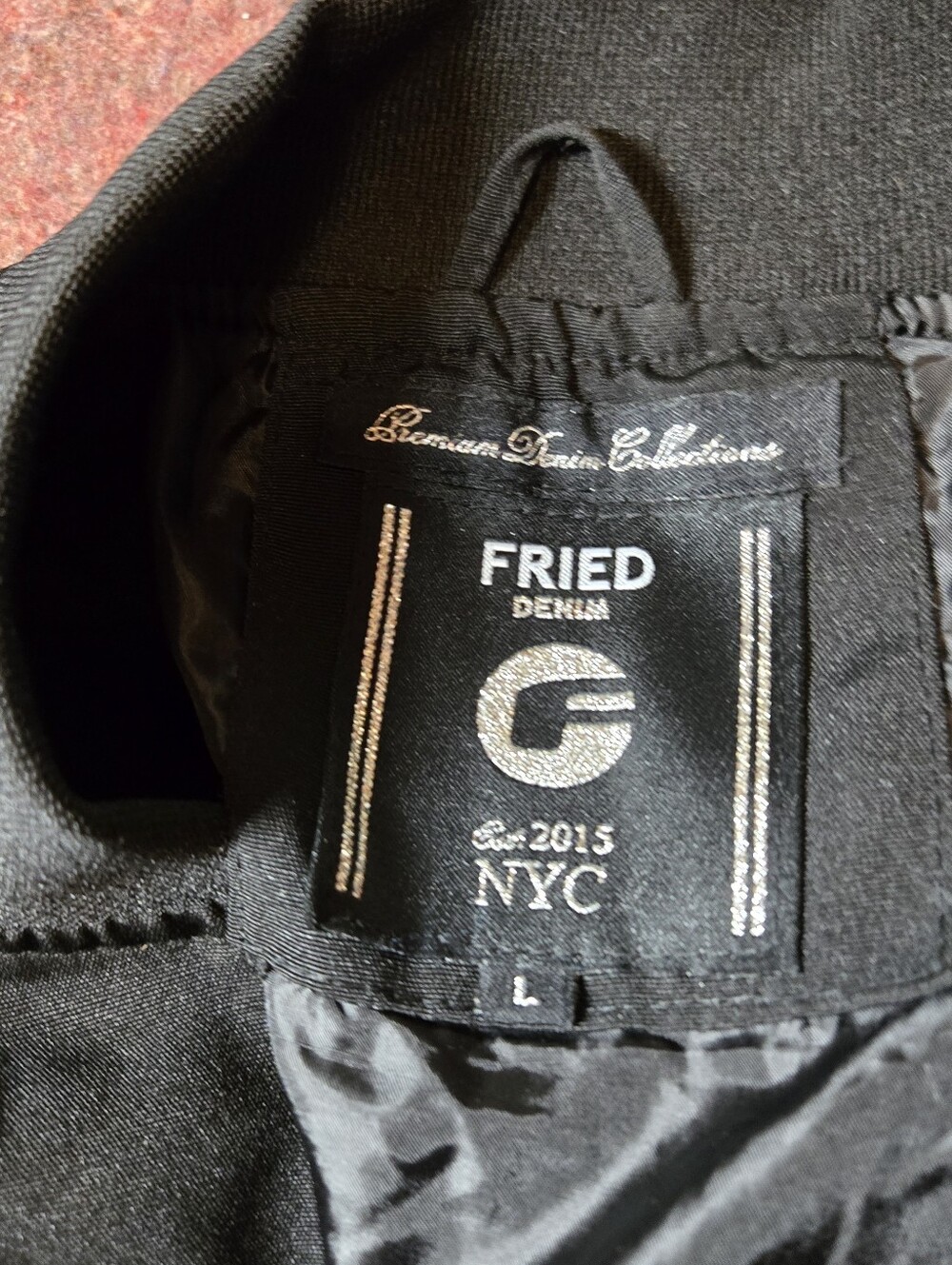 Fried Denim 2015 NYC Bomber Jacket Premium Collection Black Size Large - Picture 2 of 9